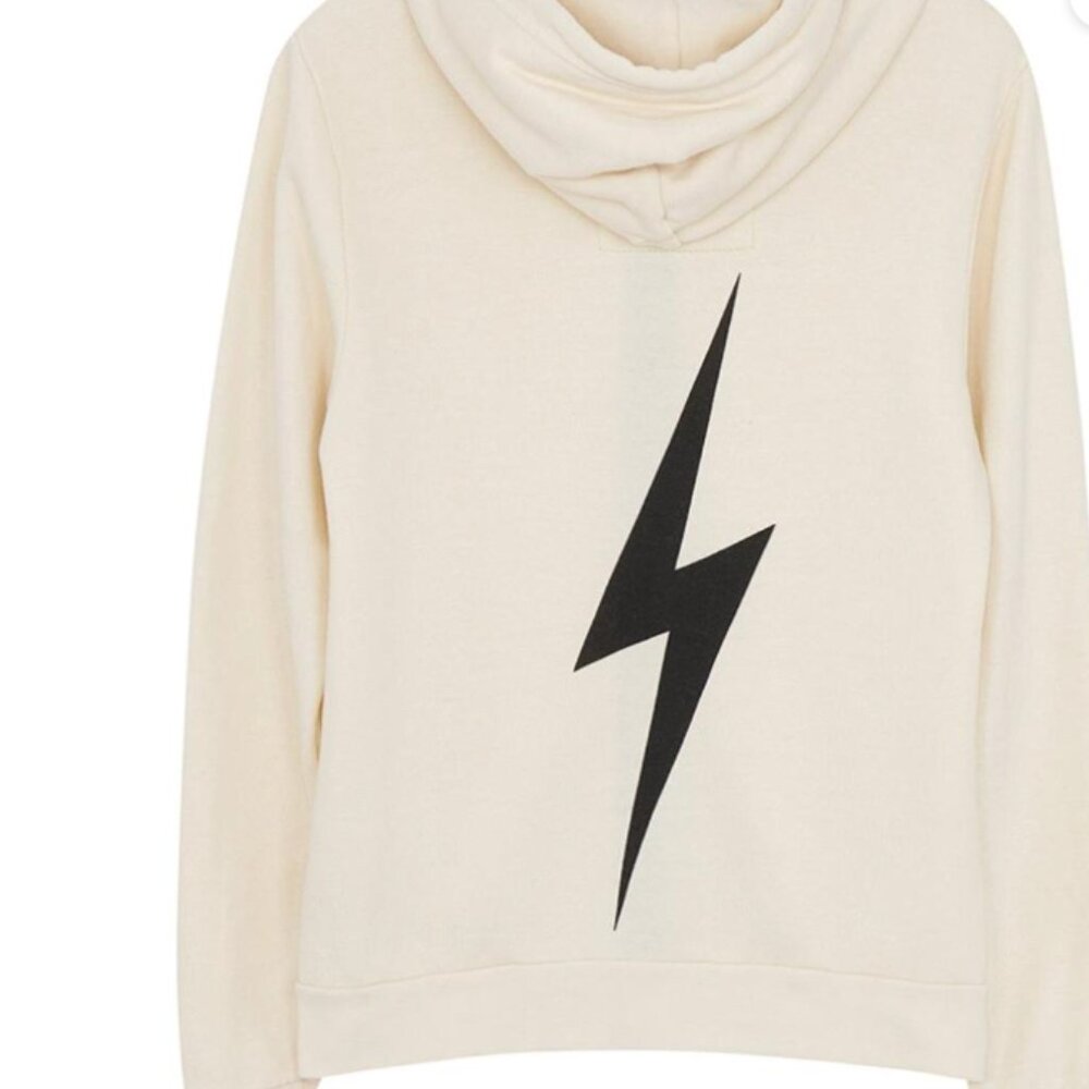 Vintage white bolt hoodie